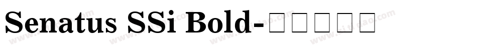 Senatus SSi Bold字体转换